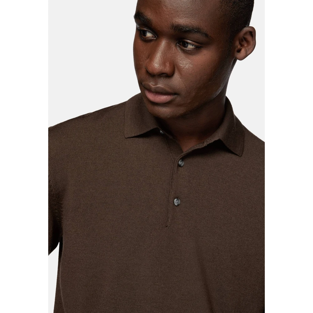 Boggi Milano Merino wol polo 12 Gg Blue Heren