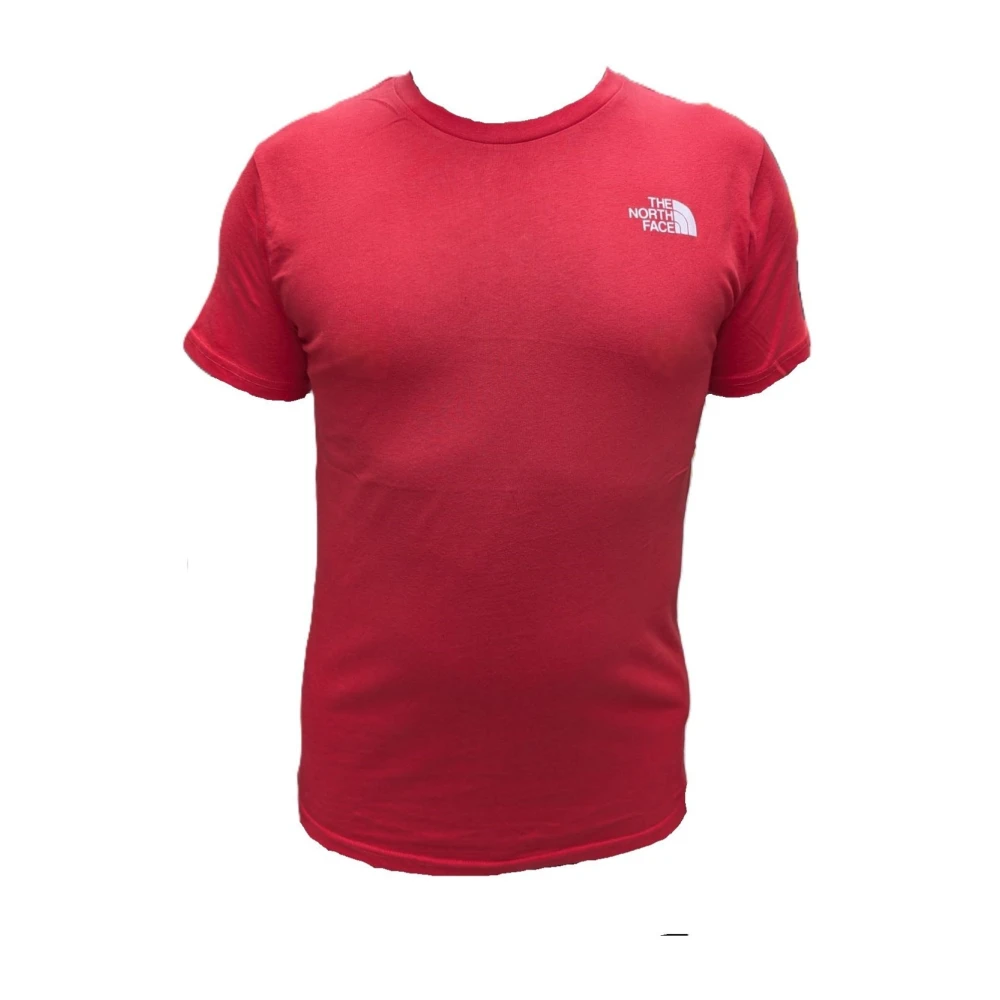 The North Face Rood Logo Katoenen T-shirt Red Heren
