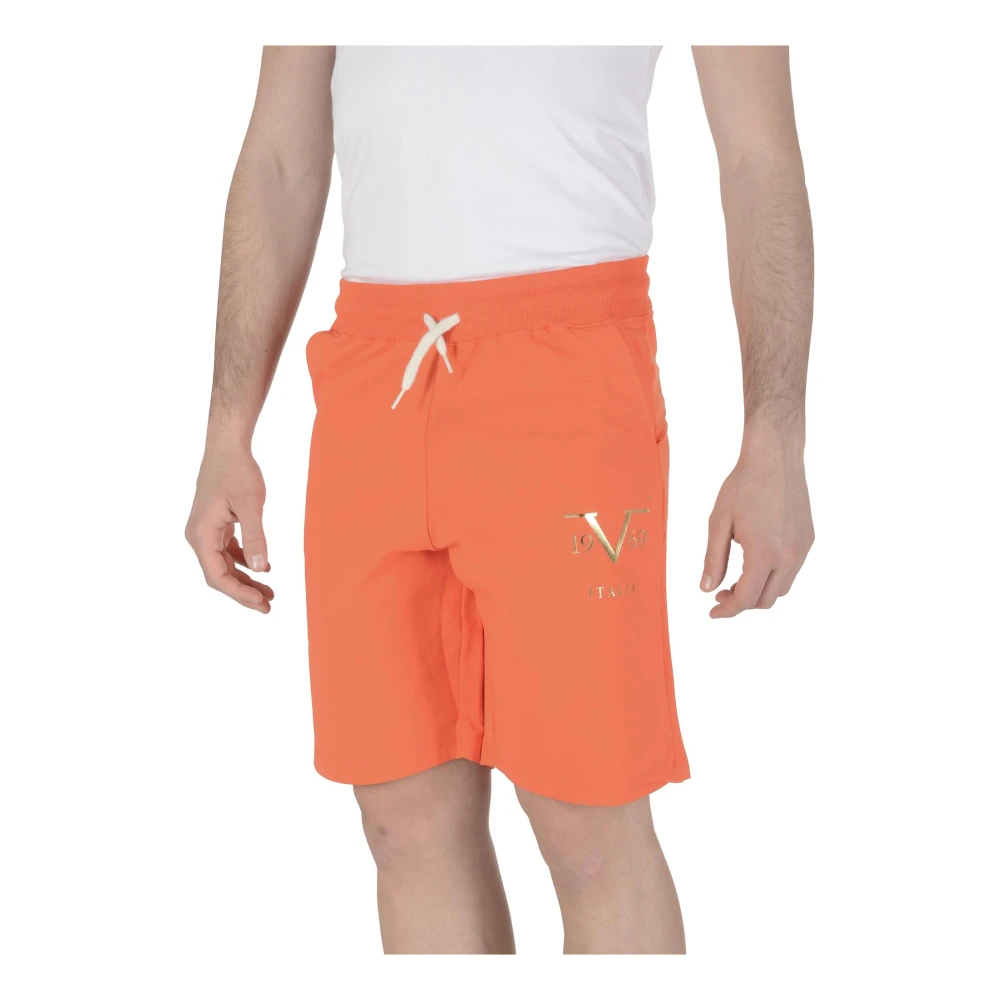 19v69 Italia Bob Orange Katoenen Shorts Orange Heren