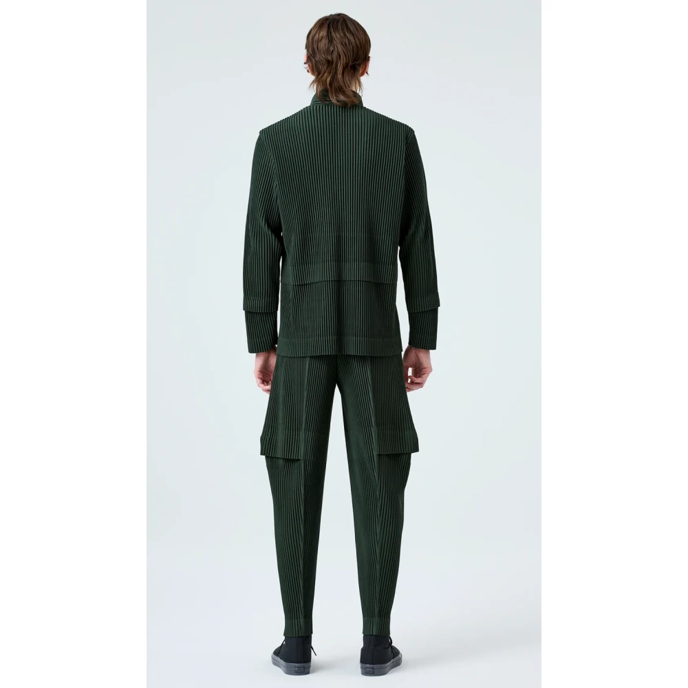 Issey Miyake Groene Cargo Plissé Broek Green Heren