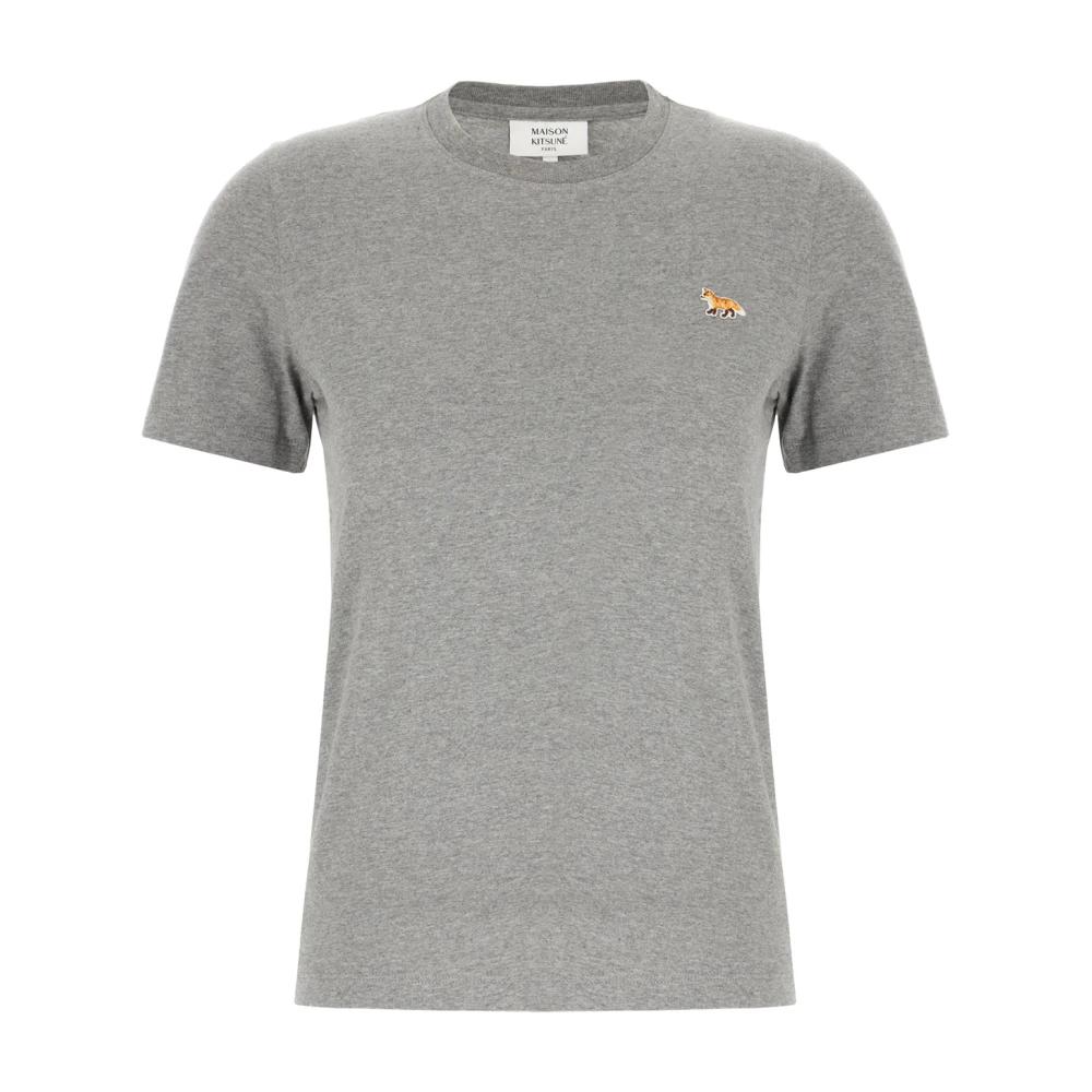Maison Kitsuné Casual Katoenen T-Shirt voor Mannen Gray Dames