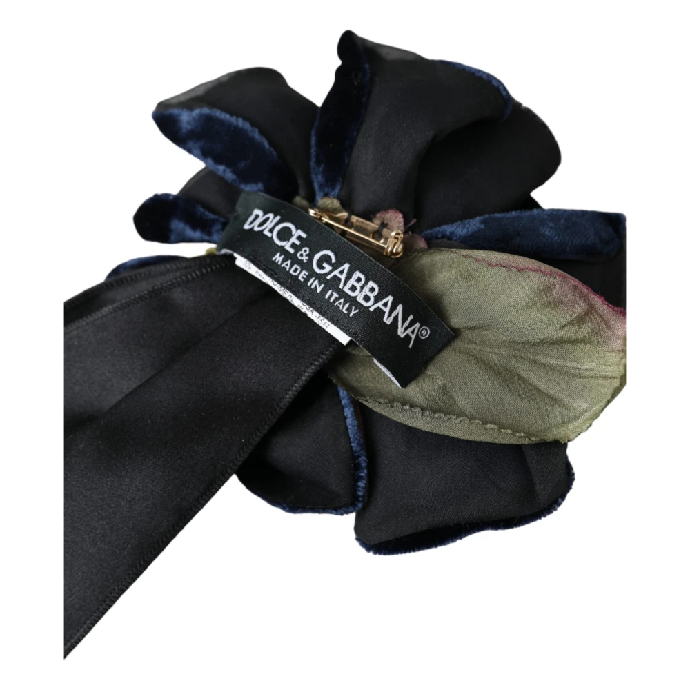 Dolce & Gabbana Bloemen Haarspeld Broche Black Dames