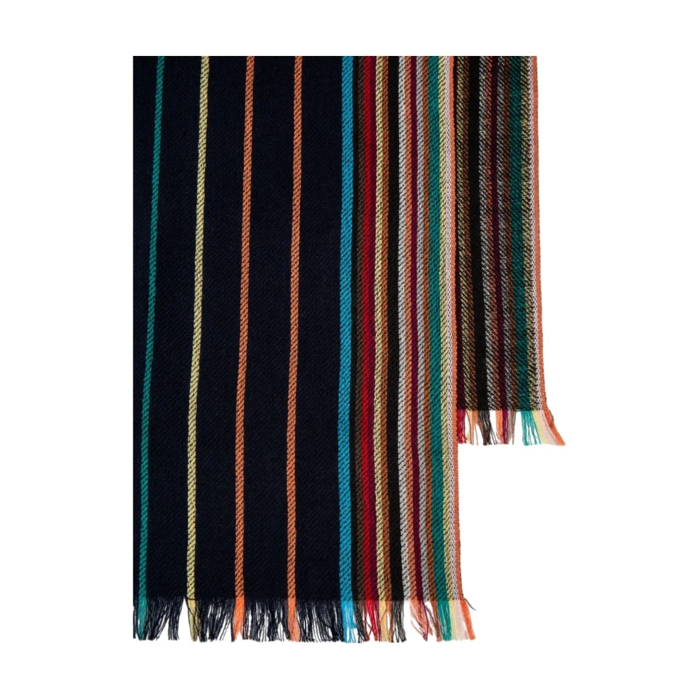 Paul Smith Gradient 'Signature Stripe' Wol-Zijde Sjaal Multicolor Unisex