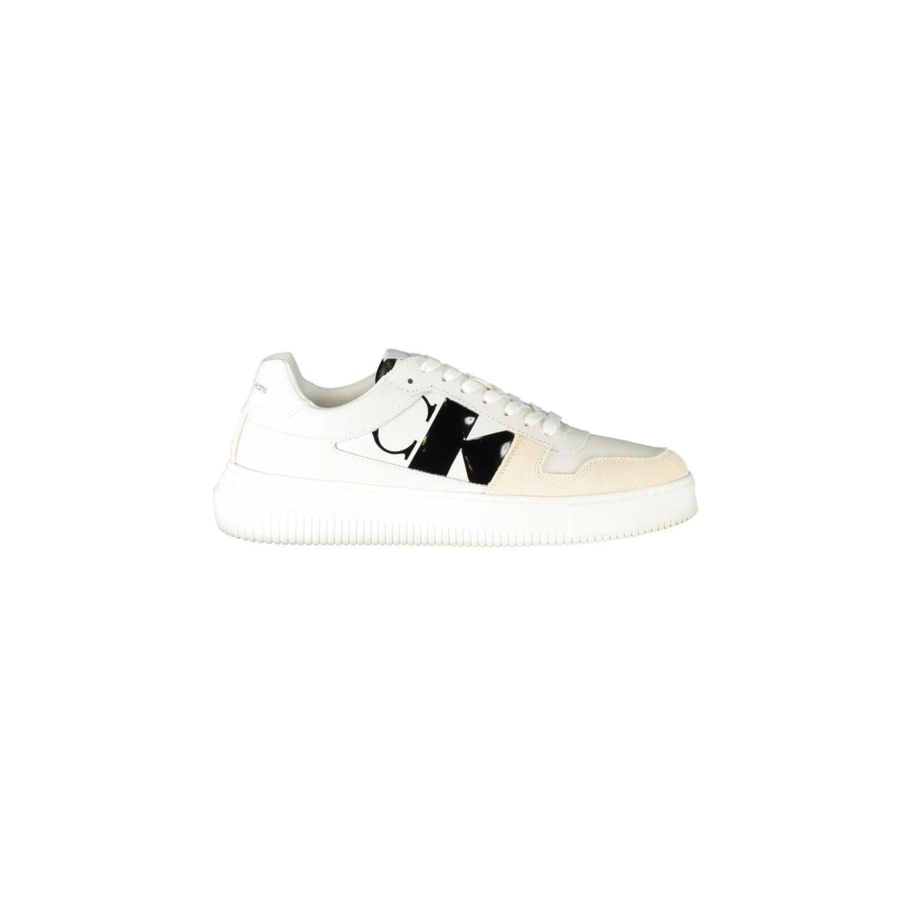 Calvin Klein Men's White Polyester Sneaker For - Sneakers - 11 Uk- Shoes