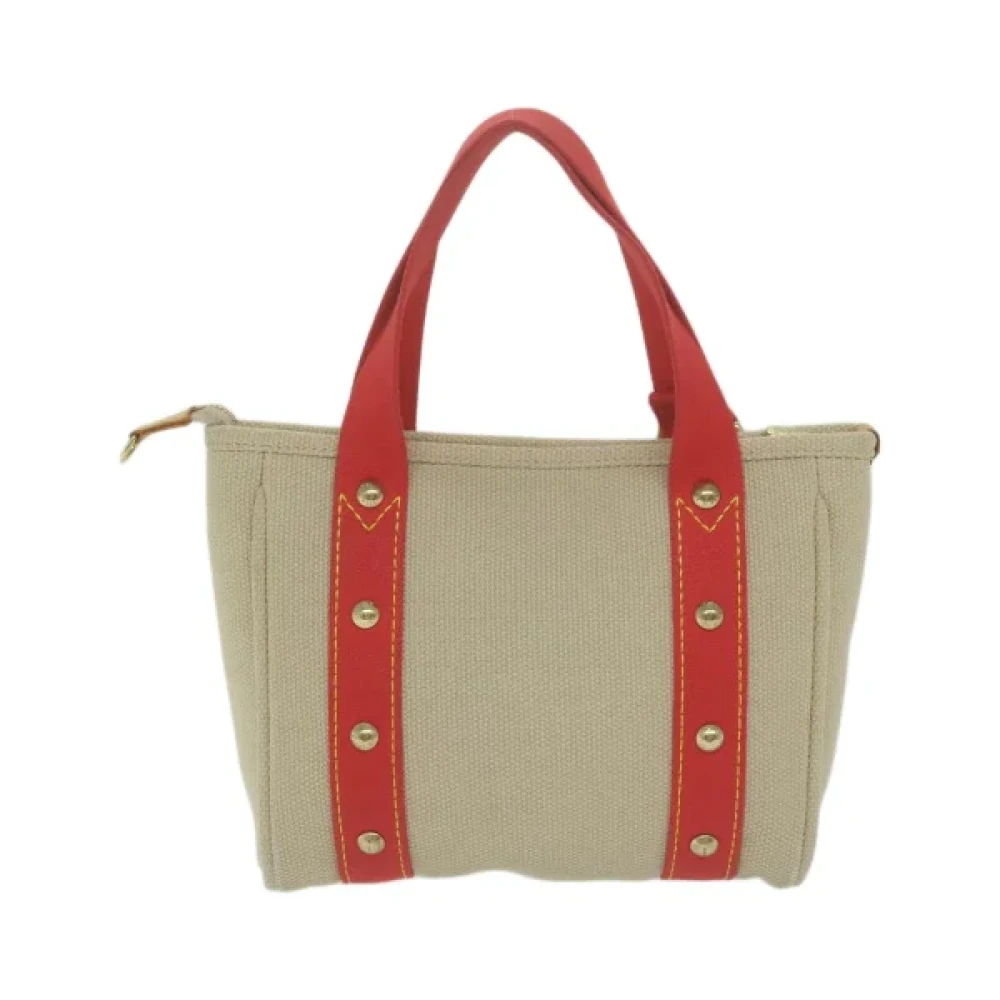 Louis Vuitton Vintage Pre-owned Cotton handbags Beige Dames
