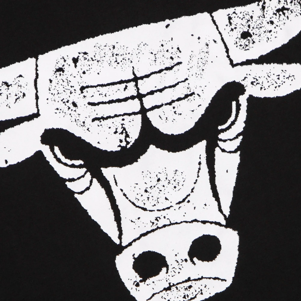 new era Chicago Bulls Distressed Logo Tee Jacket Black Heren