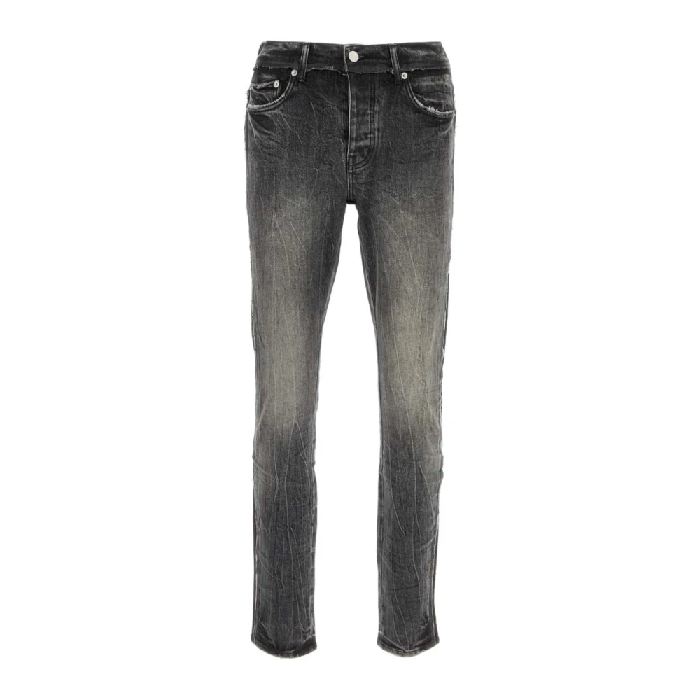 Purple Brand Stretch Zwarte Denim Jeans Black Heren