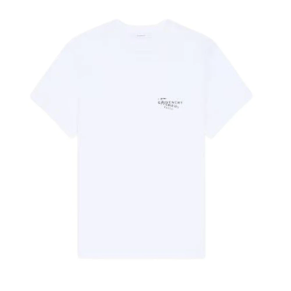 Givenchy Women's White T-Shirts, S, T-Shirt In Cotton With Stamp Print
