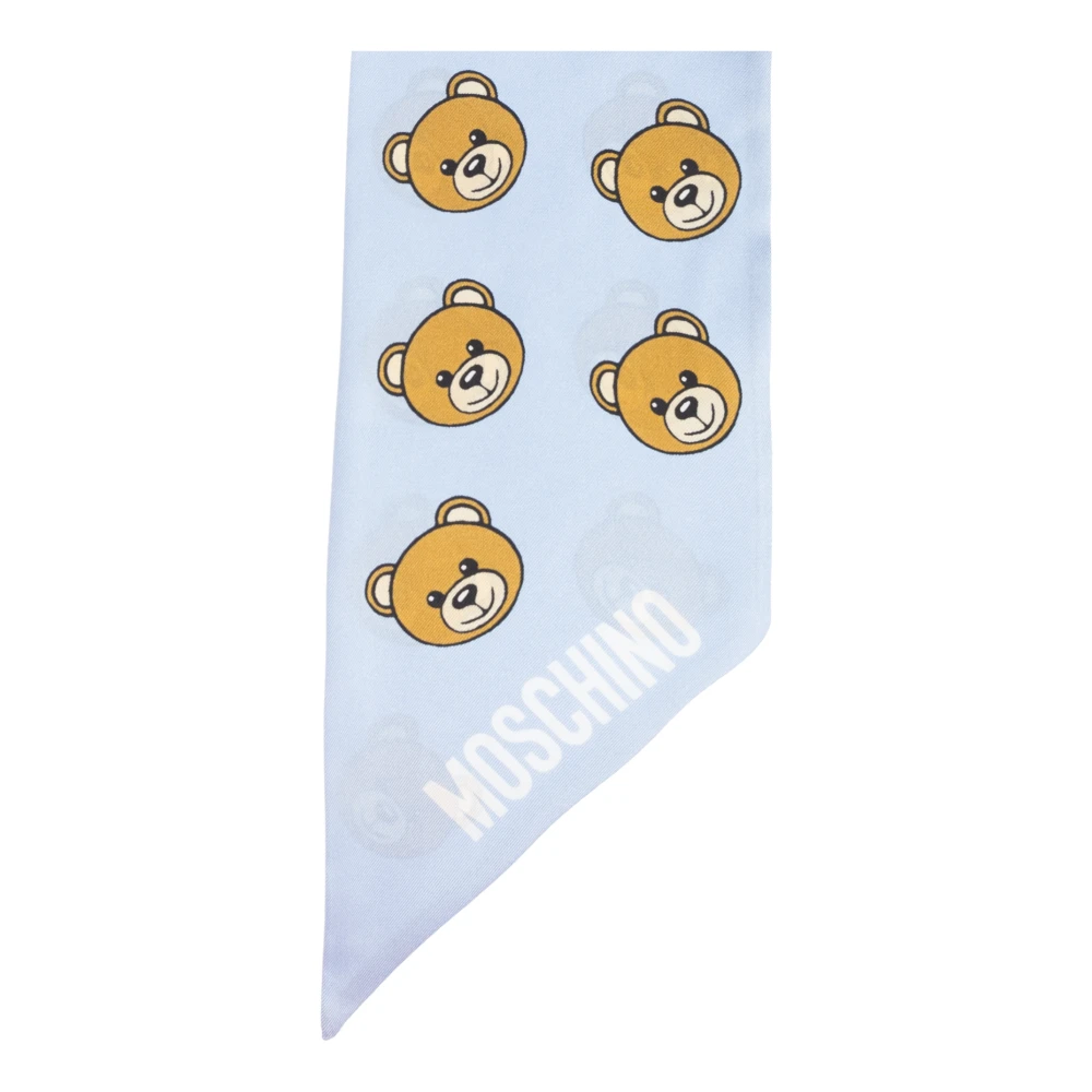 Moschino Zijden sjaal Blue Dames