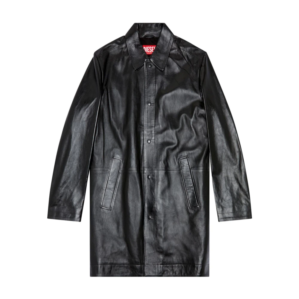 Jackets > Leather Jackets - - Diesel - Modalova