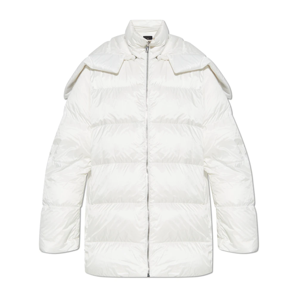 Moncler Witte Jassen met Afneembare Capuchon White Dames