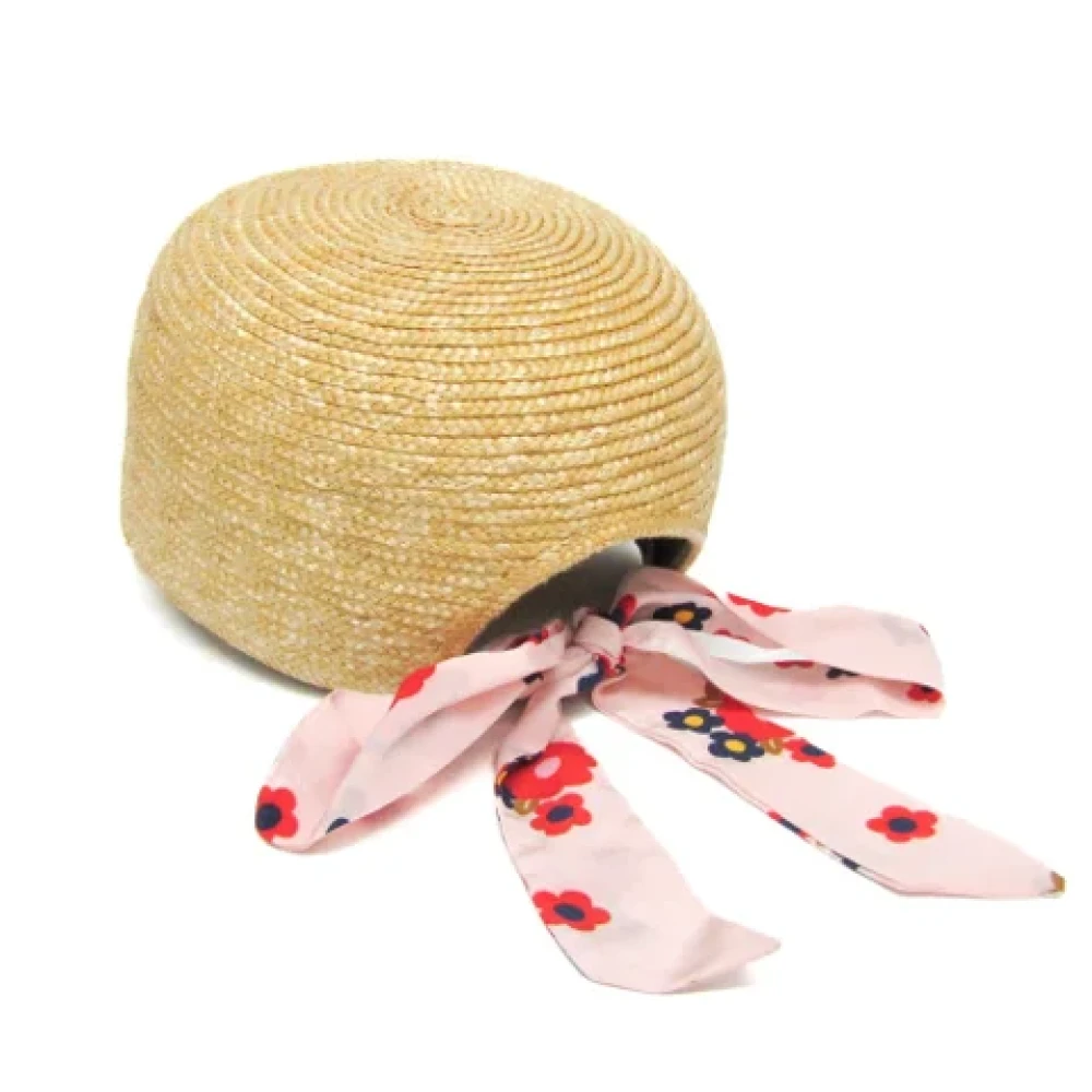 Miu Pre-owned Silk hats Beige Dames