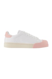 Lilly White/Light Pink Sneakers Bumper in Pelle