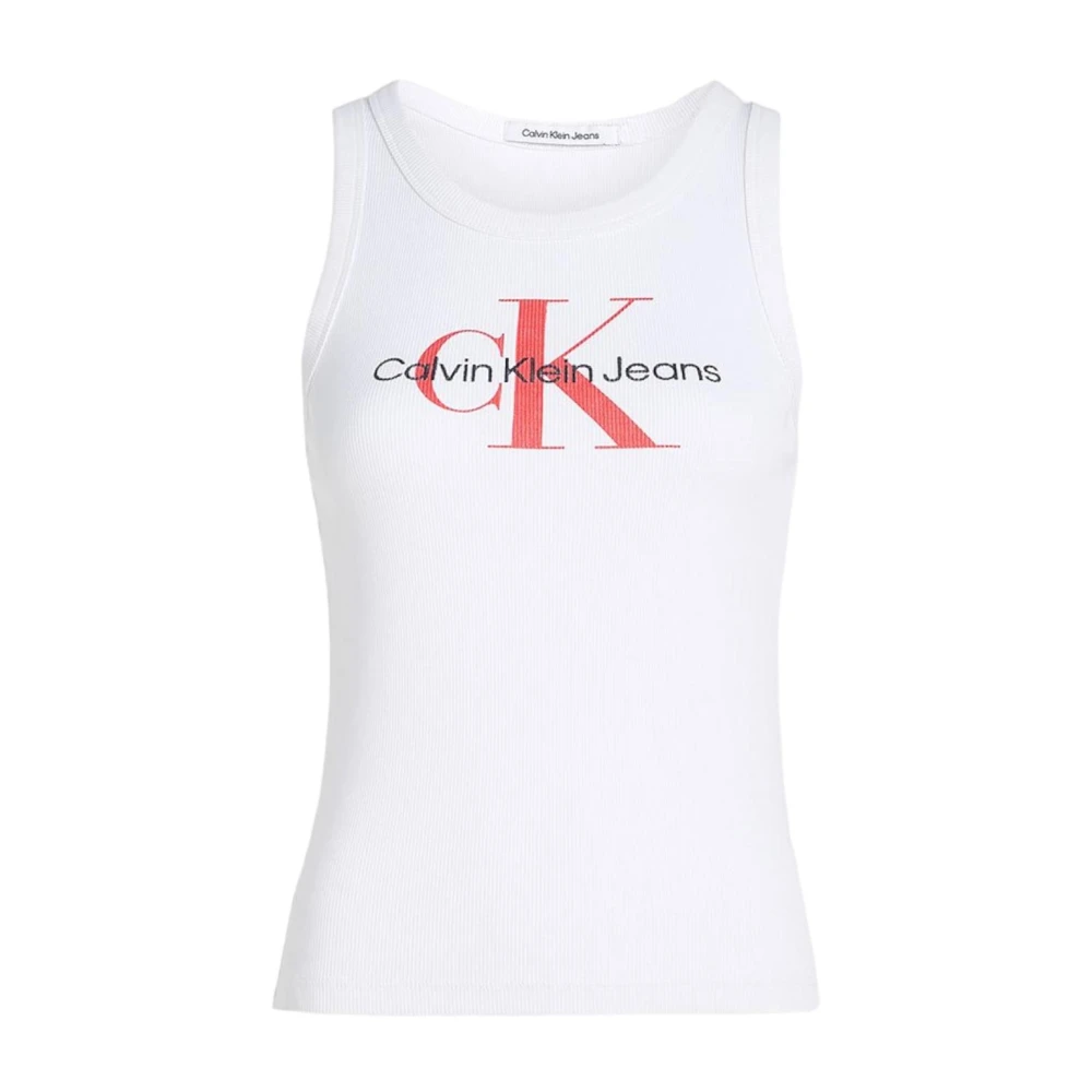 Calvin Klein Women's White Sleeveless Top