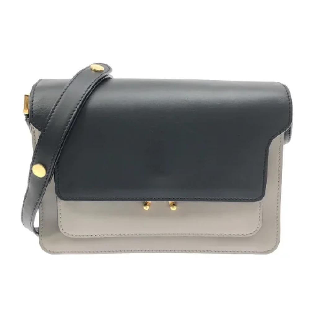 Marni Pre-owned Leather shoulder-bags Gray Dames