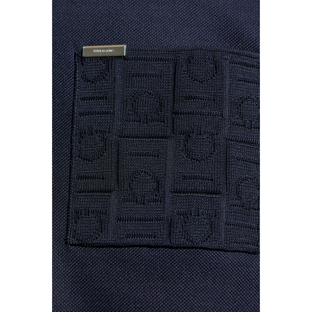 Salvatore Ferragamo Polo met logo Blue Heren
