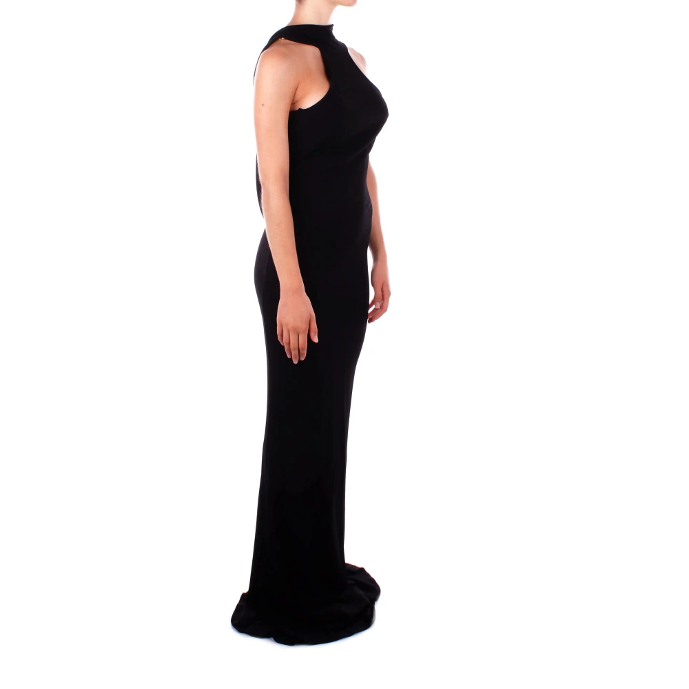 Elisabetta Franchi Red Carpet Zwarte Jurk Hanger Ketting Black Dames