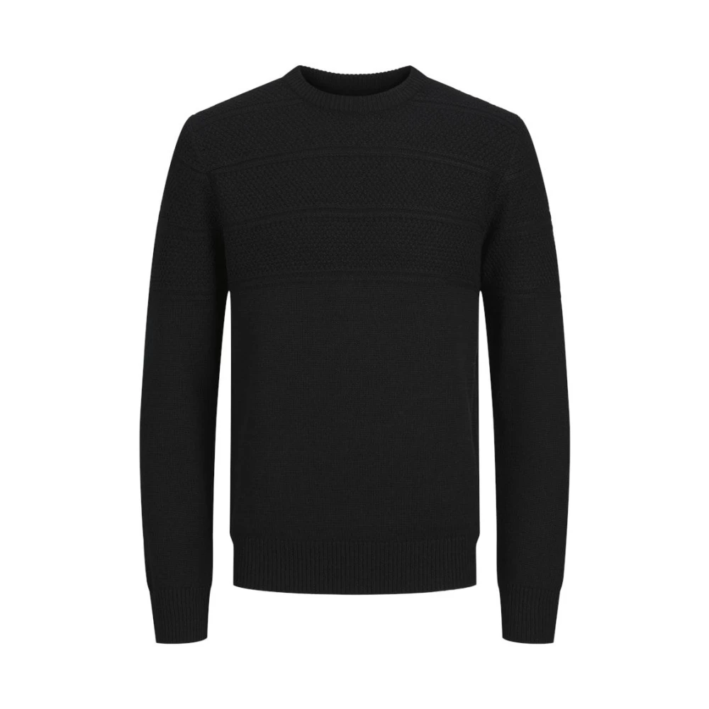 jack & jones Jjjerry Knit Crew Neck Trui Zwart Black Heren