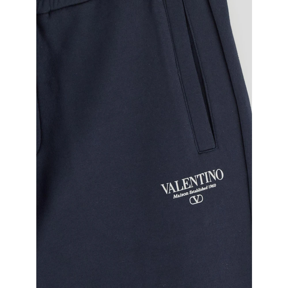 Valentino Logo Jogger Broek Blue Heren