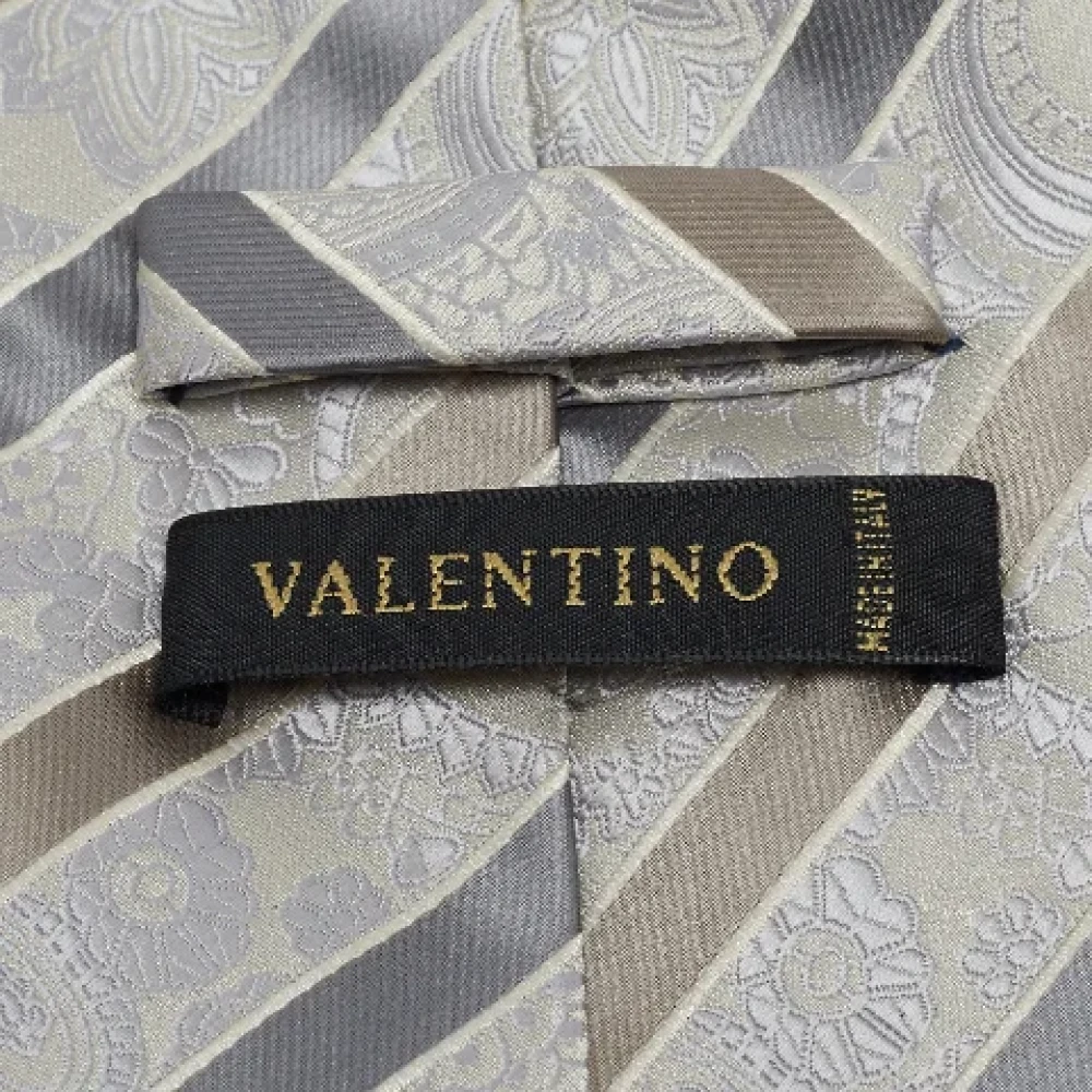 Valentino Vintage Pre-owned Silk home-office Gray Heren