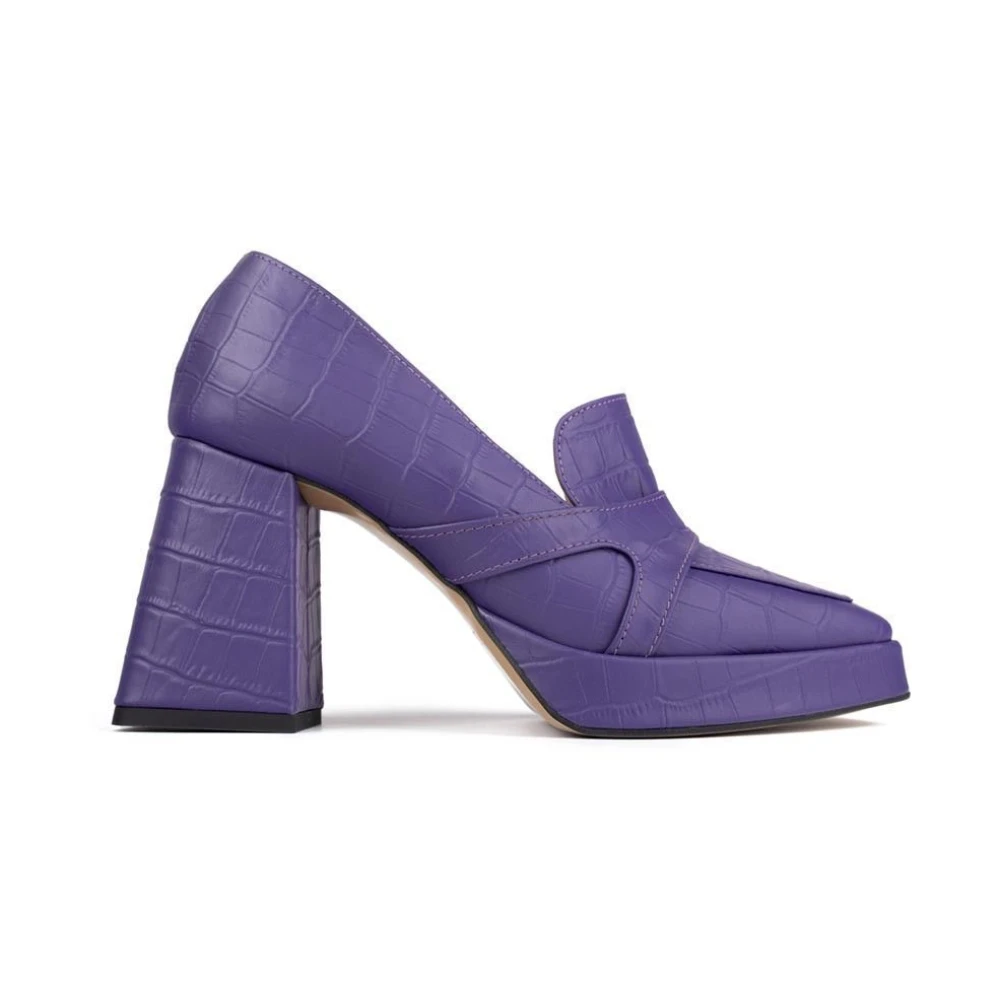 L37 Vrouw Purper Schoenen Dames, Paars, 40 Eu, Leer, Bloody Mary Pump