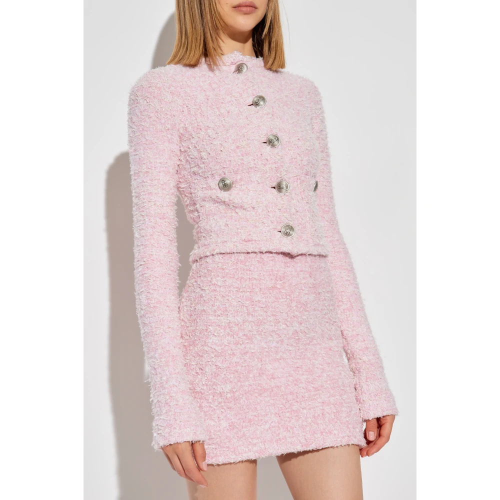 Balenciaga Tweed jas Pink Dames