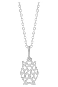 Uil ketting zilver