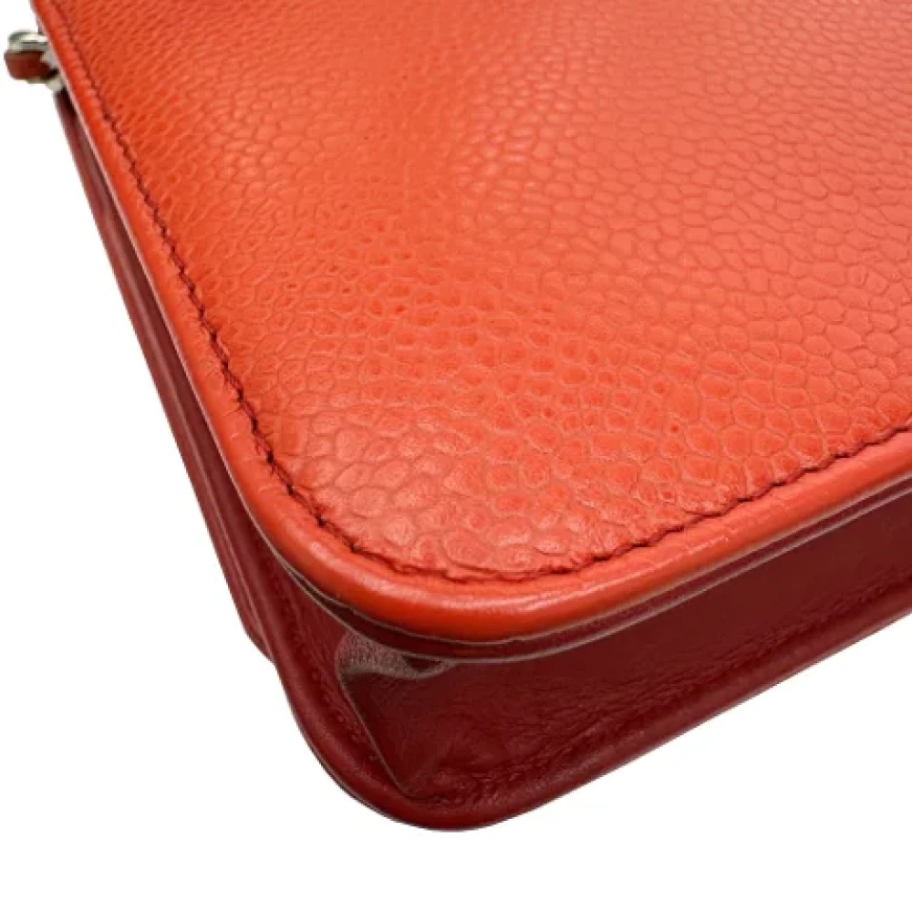 Chanel Vintage Pre-owned Leather chanel-bags Orange Dames