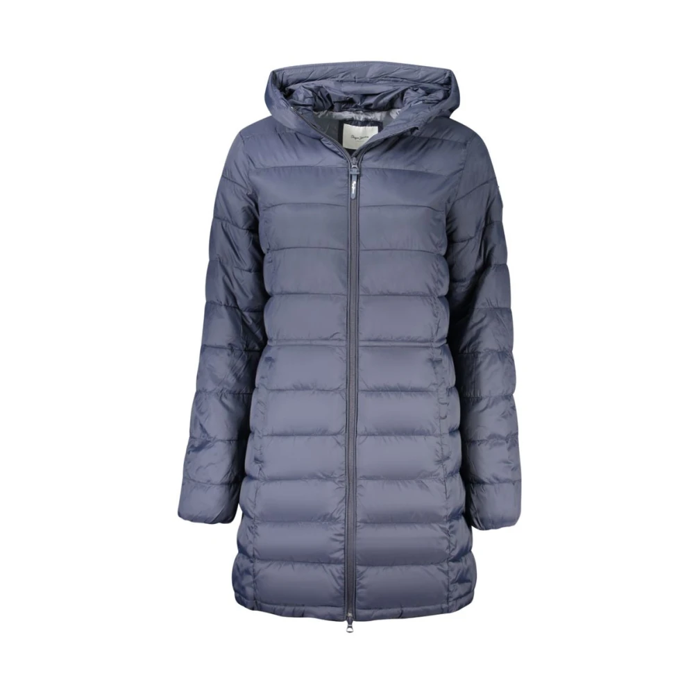 Pepe Jeans , Winter Jackets, Female, Blue, Xs, Blue Polyamide Women Jacket Street Chic - Image 4