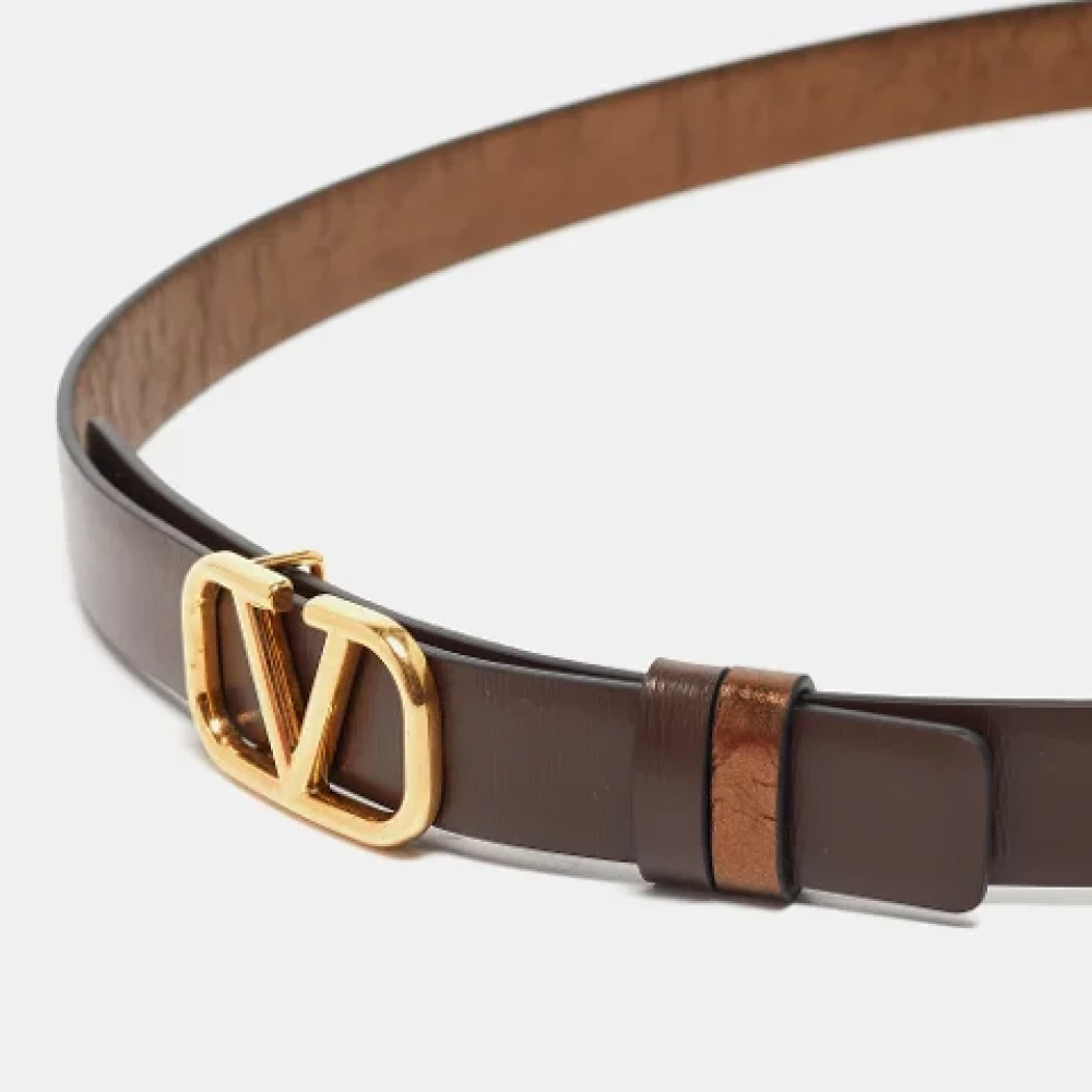 Valentino Vintage Pre-owned Leather belts Brown Dames