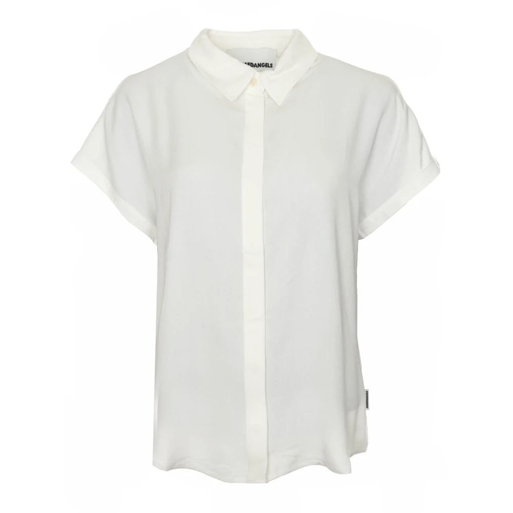 ARMEDANGELS Flowy Blouse met Opstaande Kraag White Dames