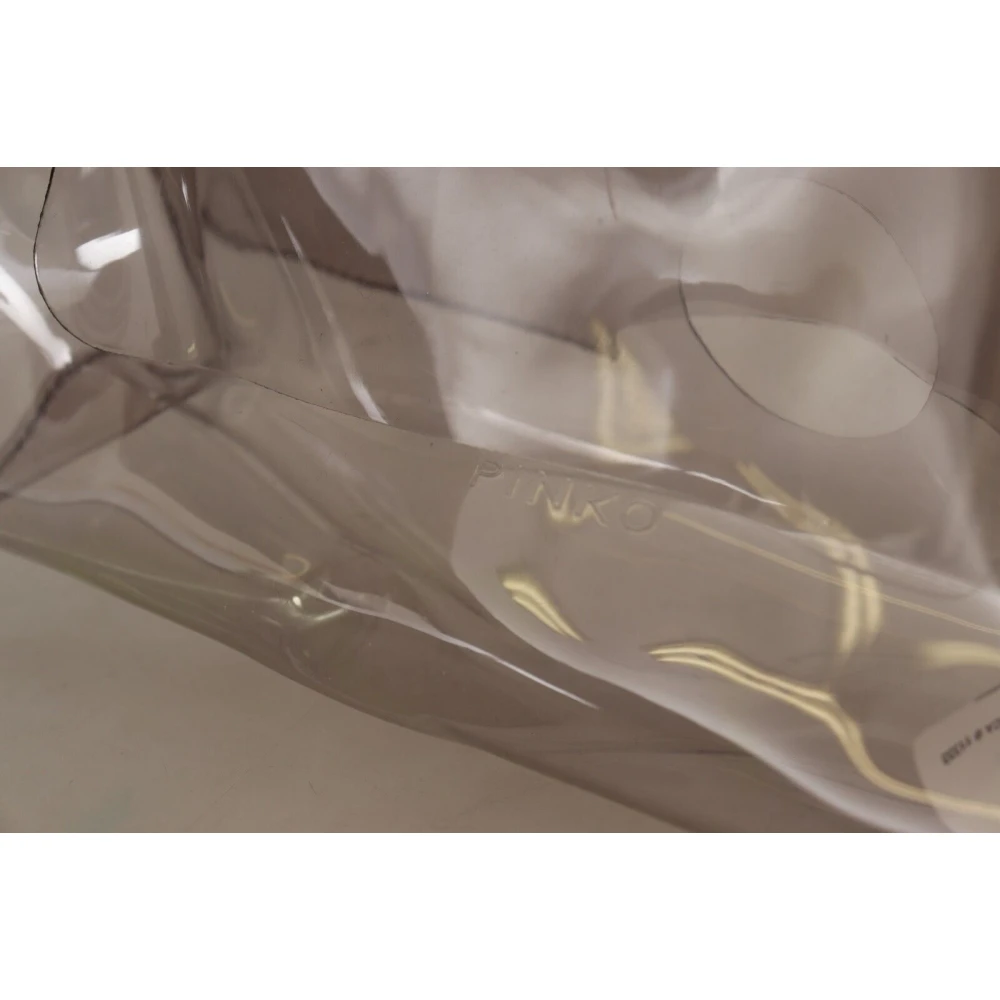 pinko Elegante Transparante Clutch voor de avond Beige Dames