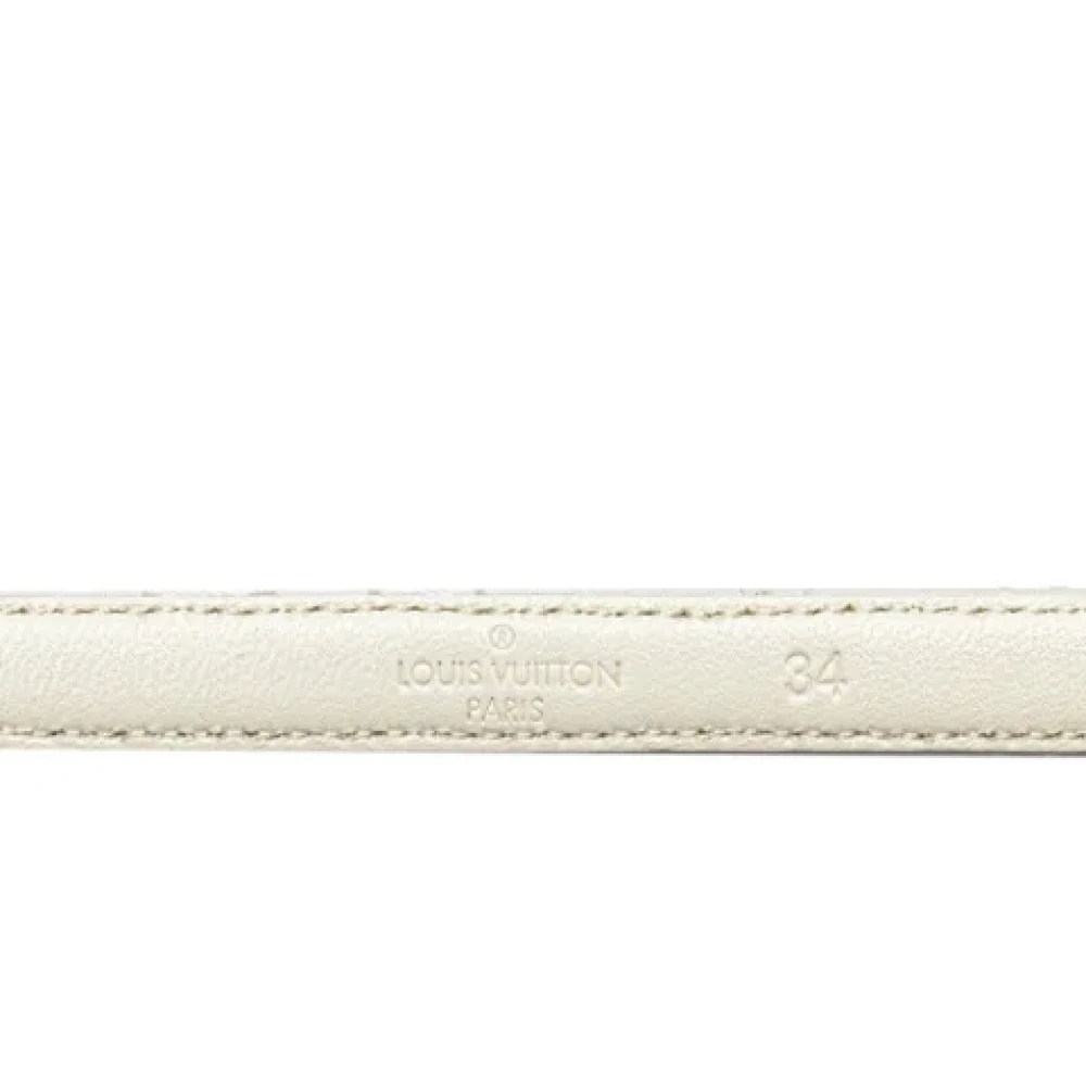 Louis Vuitton Vintage Pre-owned Leather belts White Dames