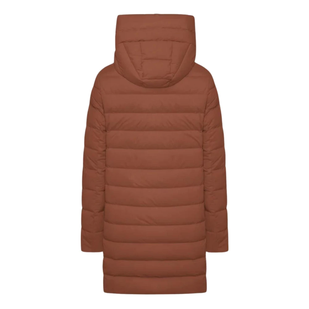 Duno Gewatteerde jas met capuchon Brown Dames