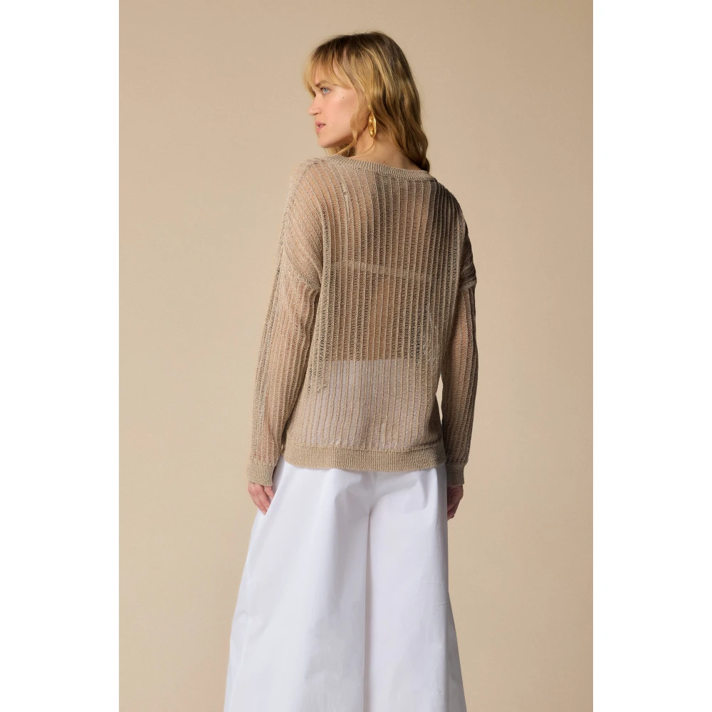 Kocca Stijlvolle Gebreide Kleding voor Mannen en Vrouwen Beige Dames