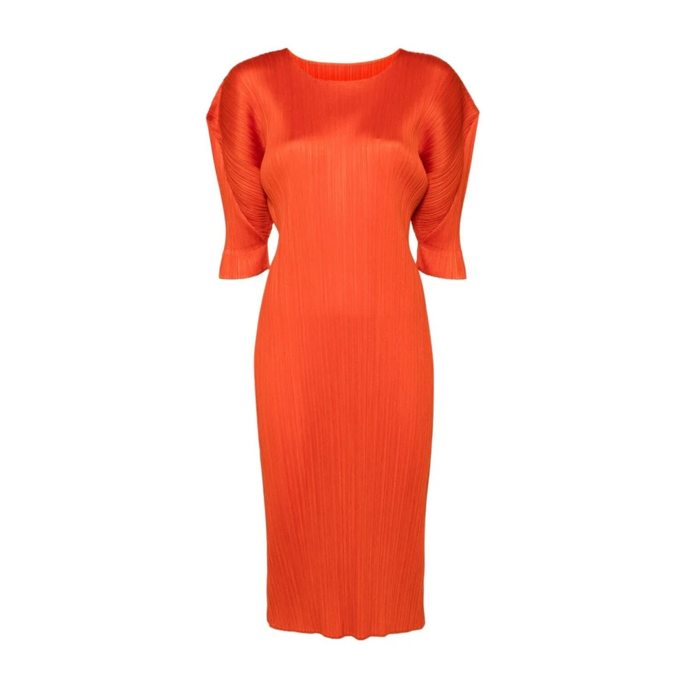 Issey Miyake Donker Oranje Jurk Orange Dames