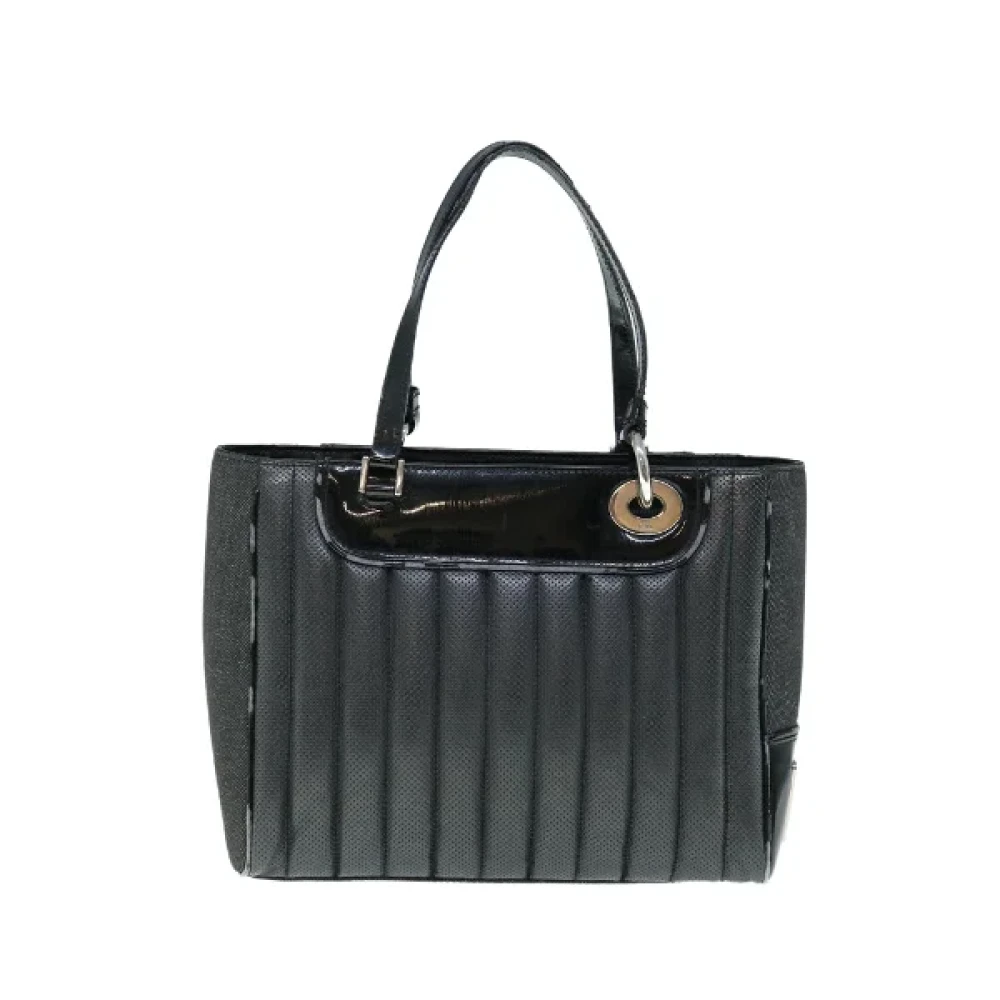 Dior Vintage Pre-owned Canvas handbags Black Dames