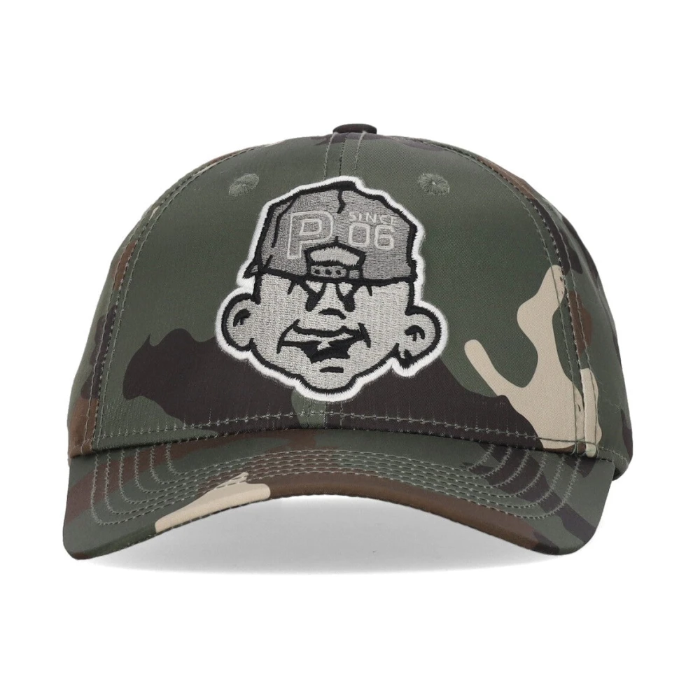 Propaganda Camo Baseball Cap Gebogen Klep Geborduurd Multicolor Heren