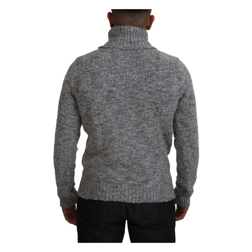 Dolce & Gabbana Elegante grijze coltrui Gray Heren