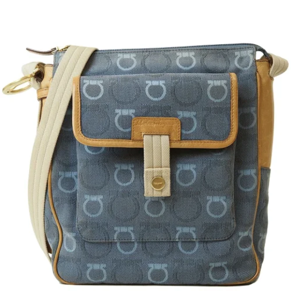 Salvatore Ferragamo Pre-owned Leather shoulder-bags Blue Dames