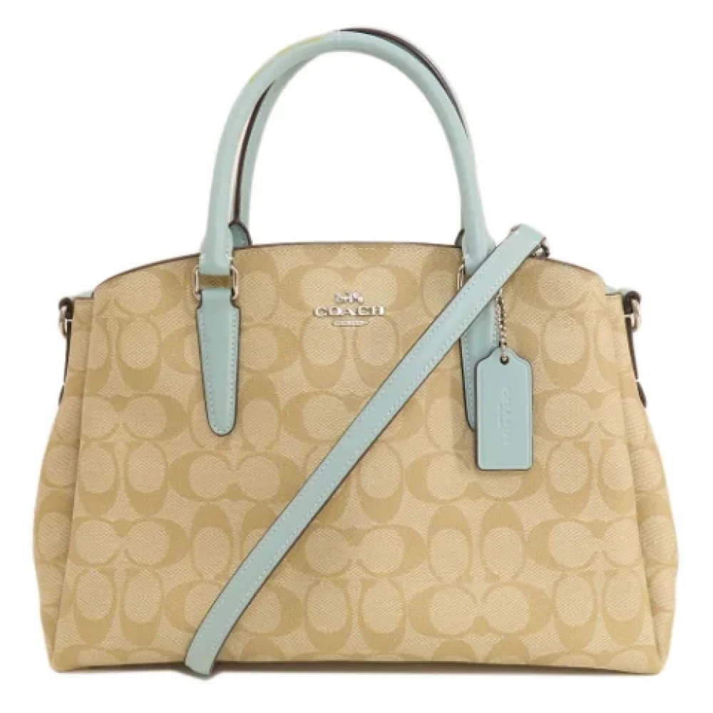 Coach Pre-owned Canvas handbags Beige Dames