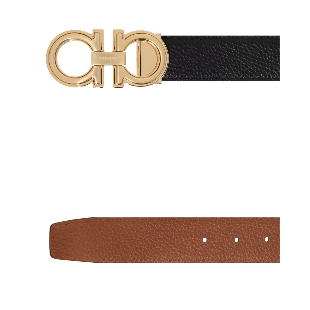 Salvatore Ferragamo Omkeerbare riem Brown Heren