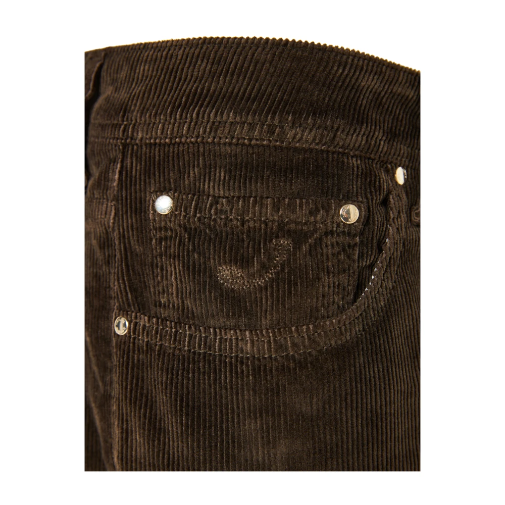 Jacob Cohën Ribfluwelen broek met speciale Japanse stoffen Brown Heren
