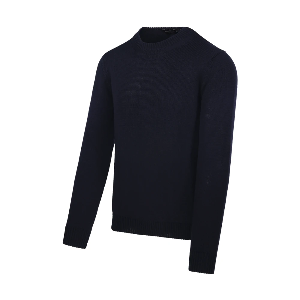 Roberto Collina Navy Ronde Hals Sweater Blue Heren