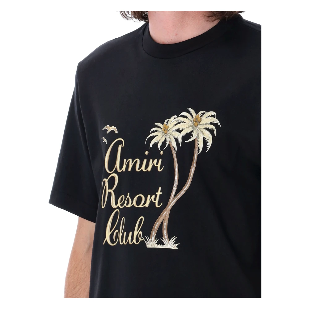 Amiri Resort Club T-shirt met Glitter Black Heren