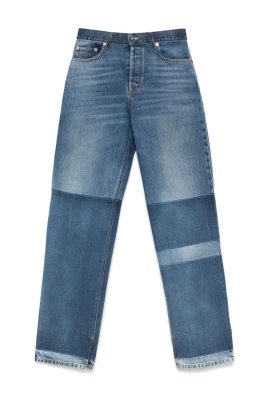 Indigo Blå Klassisk Fem Ficka Jeans