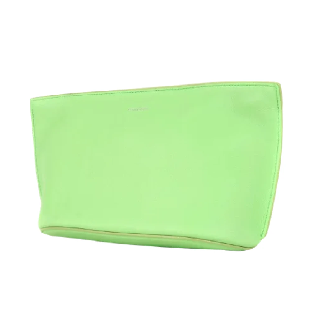 Salvatore Ferragamo Pre-owned Leather clutches Green Heren