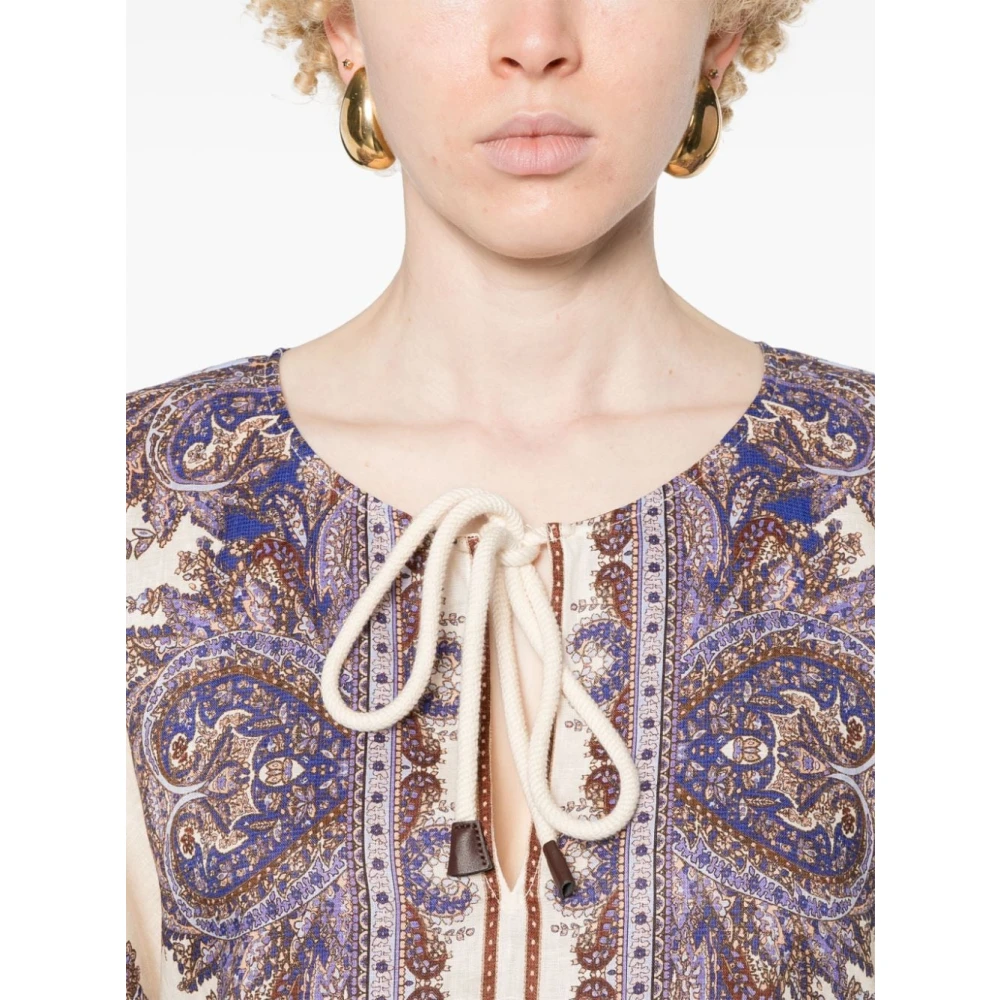 Zimmermann Paarse Jurk voor Vrouwen Aw24 Multicolor Dames