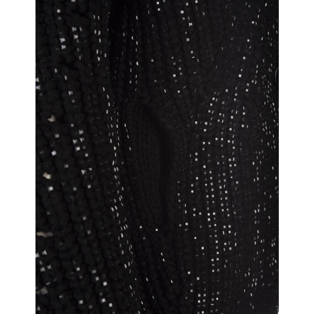 Ermanno Scervino Zwarte Vest met Parelsteek Detail Black Dames