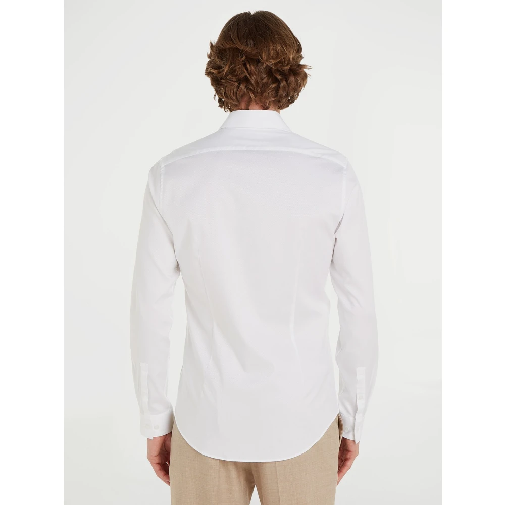 Calvin Klein Avondrijke Twill Slim Overhemd White Heren